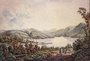 Peter Birmann Seen City and left d-une of the Lake of Zoug oil painting